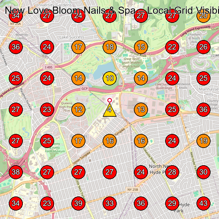 New Love Bloom Nails & Spa GeoGrid visibility map for Hair Salon in Floral Park
